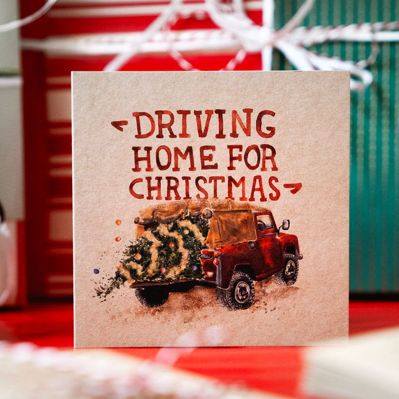 Driving Home for Christmas Card