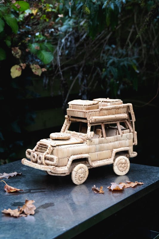 Pre-Owned Collection: Handcrafted Rattan Land Rover Model