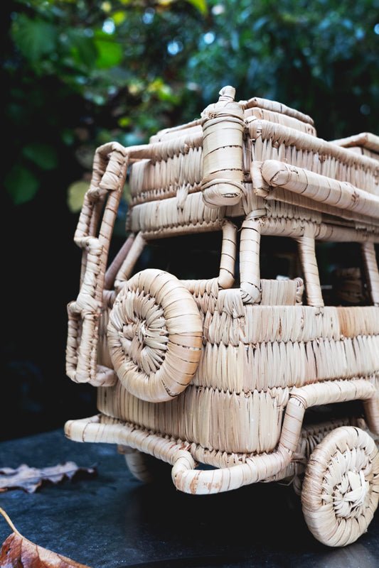 Pre-Owned Collection: Handcrafted Rattan Land Rover Model