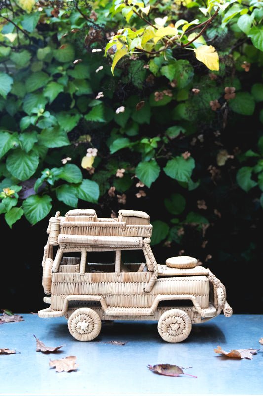 Pre-Owned Collection: Handcrafted Rattan Land Rover Model