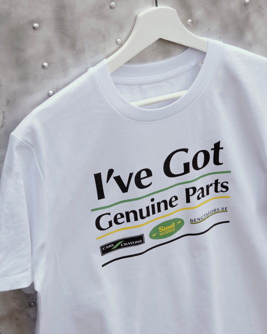 Smet Works x Cars & Crayons: 'I’ve Got Genuine Parts' | Adults T-Shirt