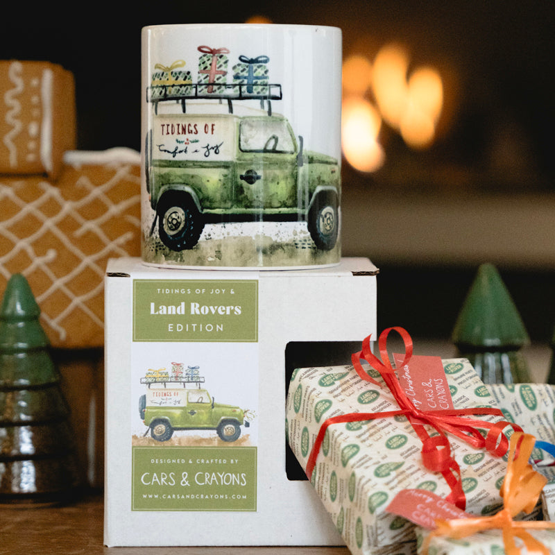 Tidings of Joy & Land Rovers Mug